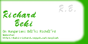 richard beki business card